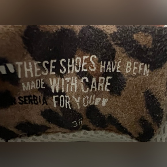 NWOT Voile Blanche Lipari Sneakers- Leather- White w/ Leopard Print - Picture 14 of 16